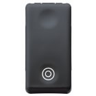 GEWISS - PULSANTE BIPOLARE 250V ac - NA 10A - NEUTRO - SIMBOLO DOPPIO CERCHIO - 1MODULO - SYSTEM BLACK
