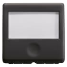 GEWISS - PULSANTE CON TARGA PORTANOME ILLUMINABILE 250V ac - NA 10A - 2 MODULI - SYSTEM BLACK