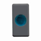 GEWISS - SPIA DI SEGNALAZIONE SINGOLA - 12/24/250V - AZZURRO - 1 MODULO - SYSTEM BLACK