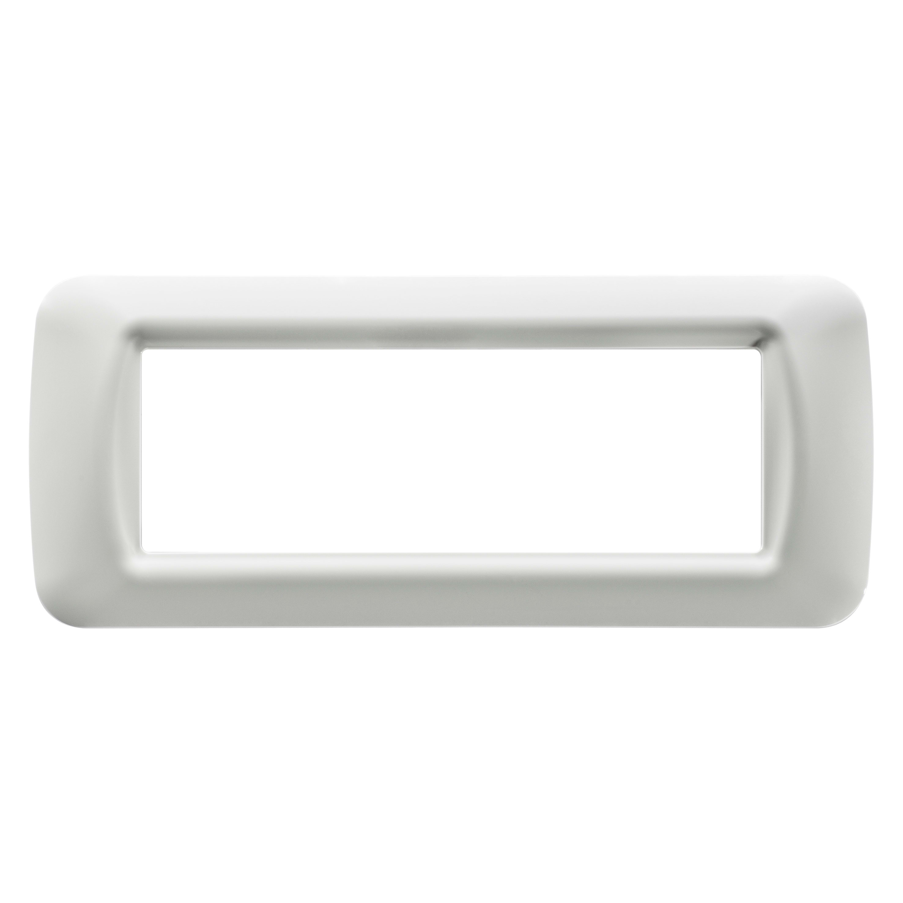 GEWISS - PLACCA TOP SYSTEM - IN TECNOPOLIMERO FINITURA LUCIDA - 6 POSTI - BIANCO NUVOLA - SYSTEM