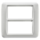 GEWISS - PLACCA TOP SYSTEM - IN TECNOPOLIMERO FINITURA LUCIDA - 8 POSTI (4+4 SOVRAPPOSTI) - BIANCO NUVOLA - SYSTEM