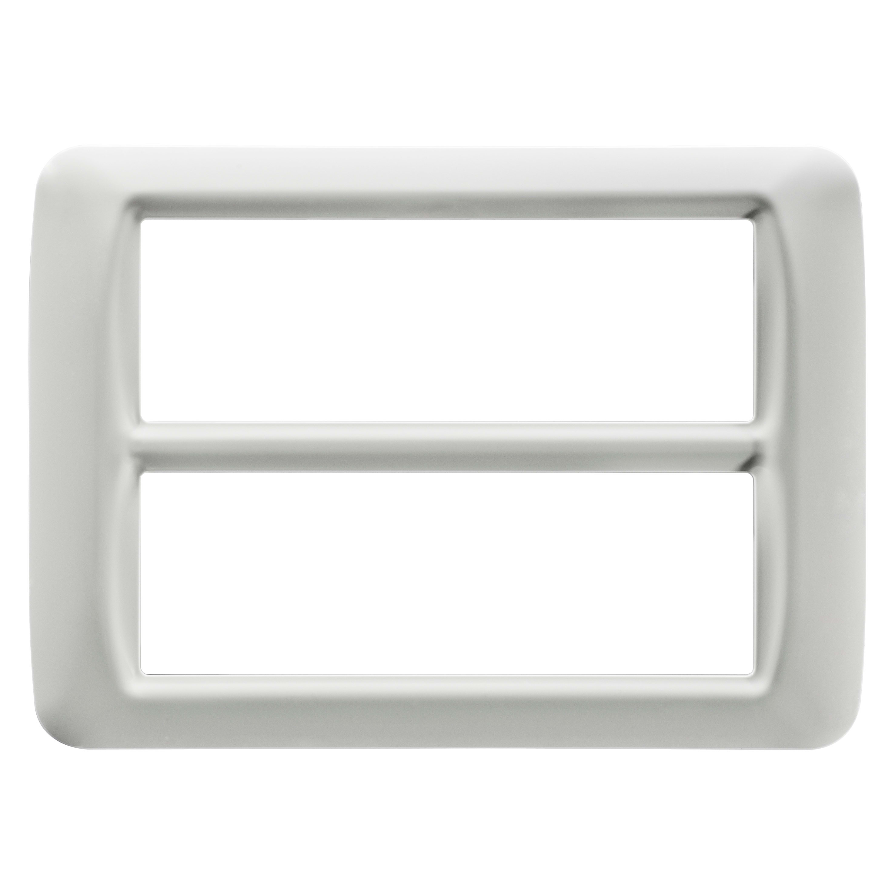GEWISS - PLACCA TOP SYSTEM - IN TECNOPOLIMERO FINITURA LUCIDA - 12 POSTI (6+6 SOVRAPPOSTI) - BIANCO NUVOLA - SYSTEM