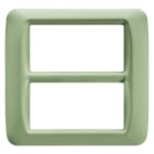 GEWISS - PLACCA TOP SYSTEM - IN TECNOPOLIMERO FINITURA LUCIDA - 8 POSTI (4+4 SOVRAPPOSTI) - VERDE VENEZIA - SYSTEM