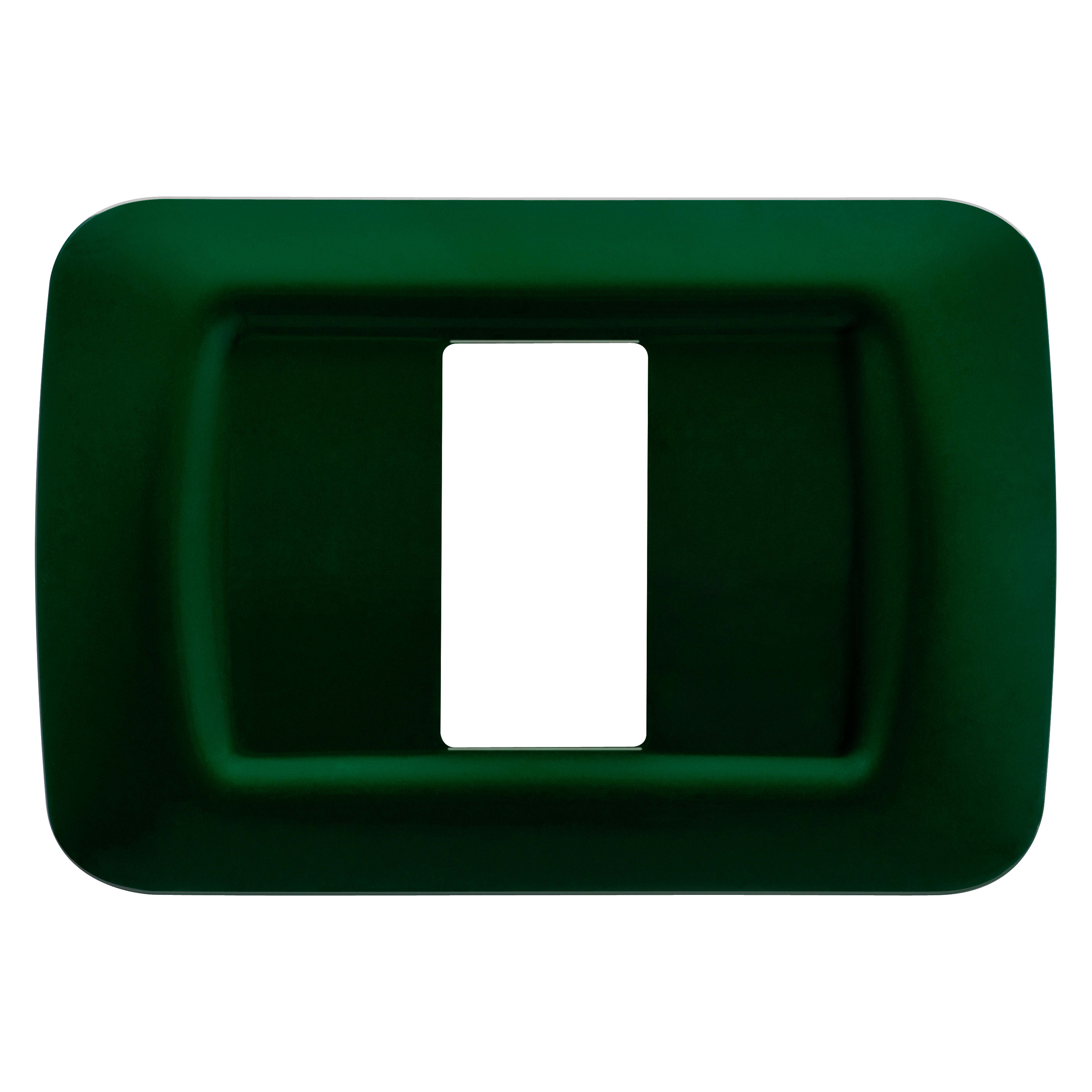 GEWISS - PLACCA TOP SYSTEM - IN TECNOPOLIMERO FINITURA LUCIDA - 1 POSTO - VERDE RACING - SYSTEM