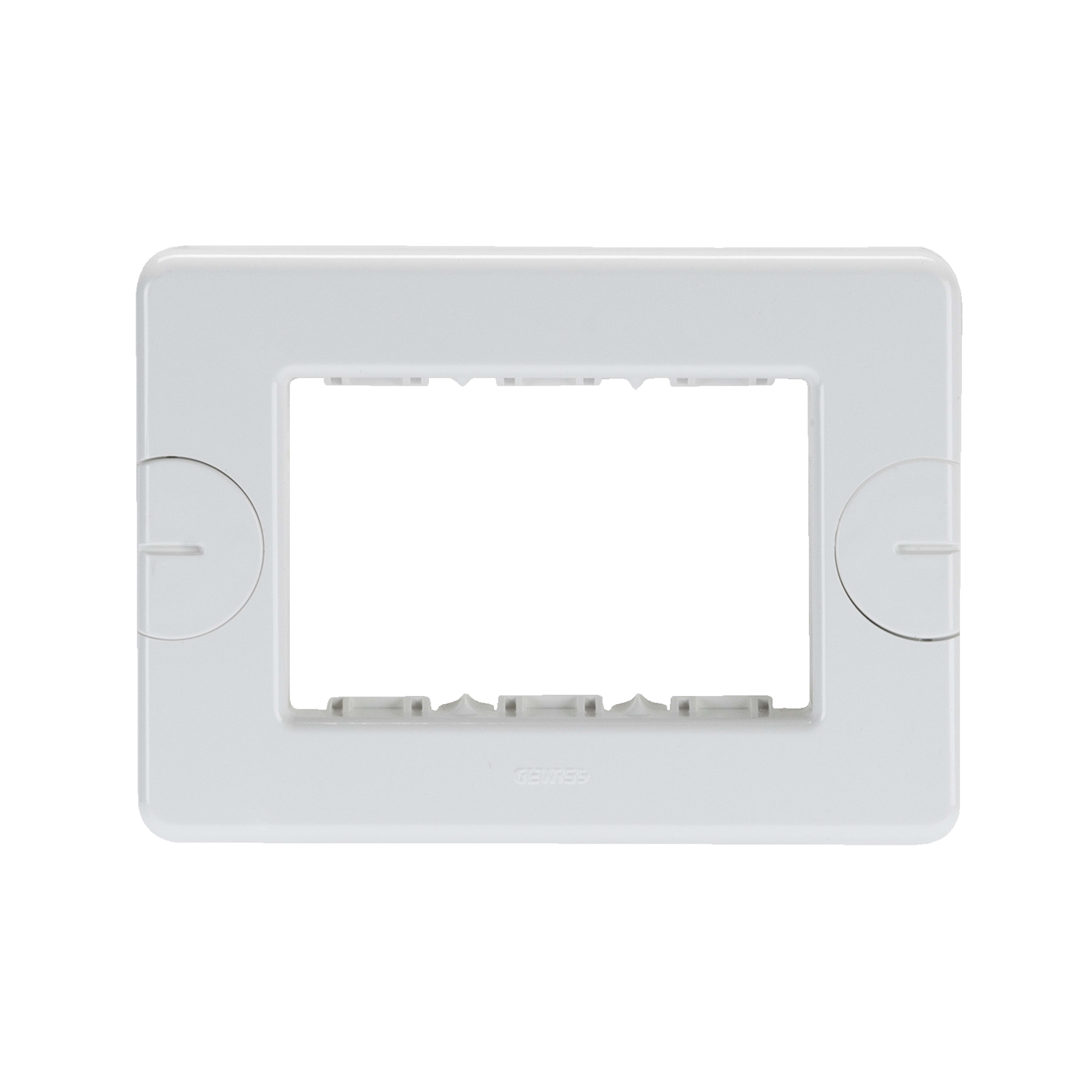 GEWISS - PLACCA COMPACT - AUTOPORTANTE - 3 POSTI - BIANCO NUVOLA - SYSTEM