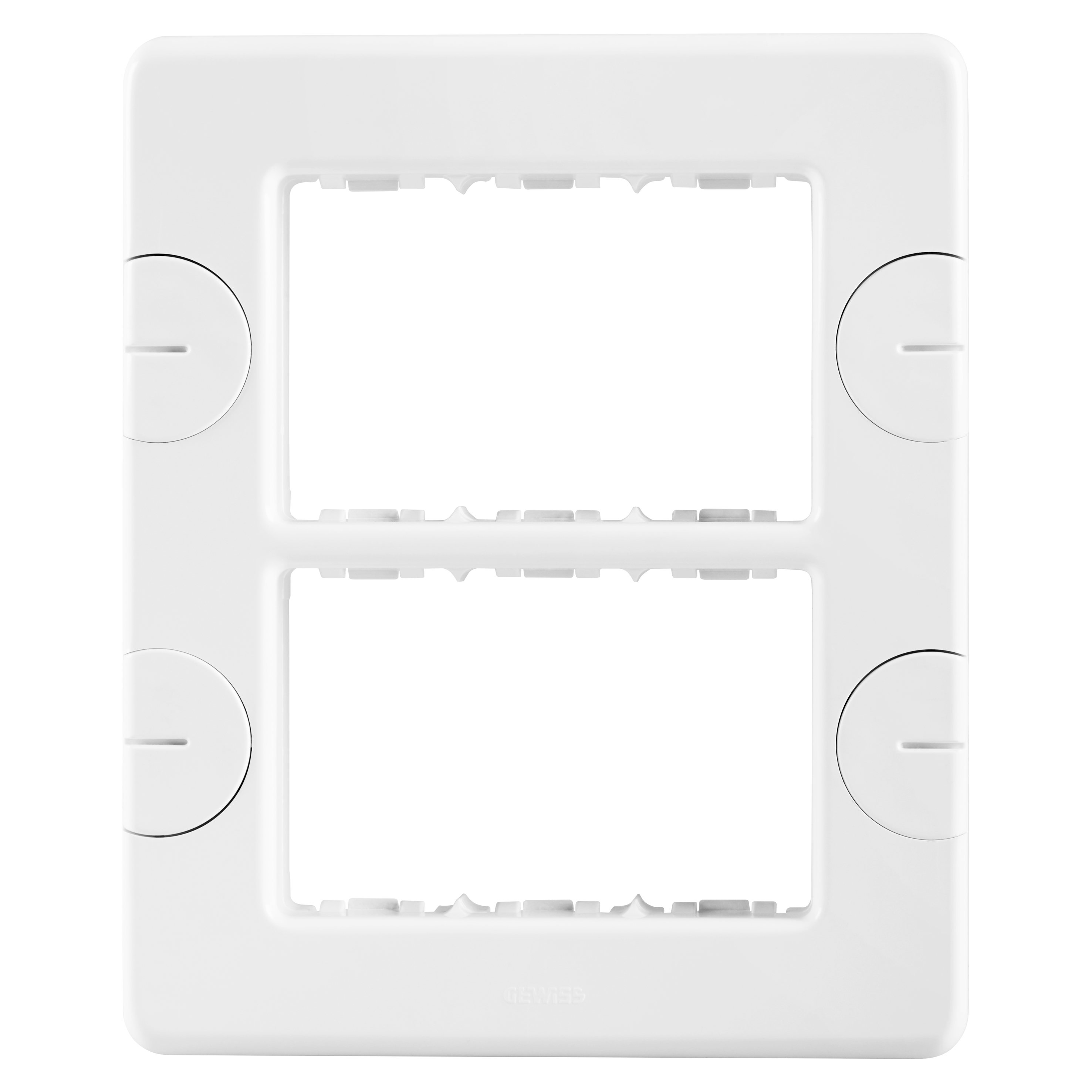 GEWISS - PLACCA COMPACT - AUTOPORTANTE - 6 POSTI (3+3 SOVRAPPOSTI) - BIANCO NUVOLA - SYSTEM