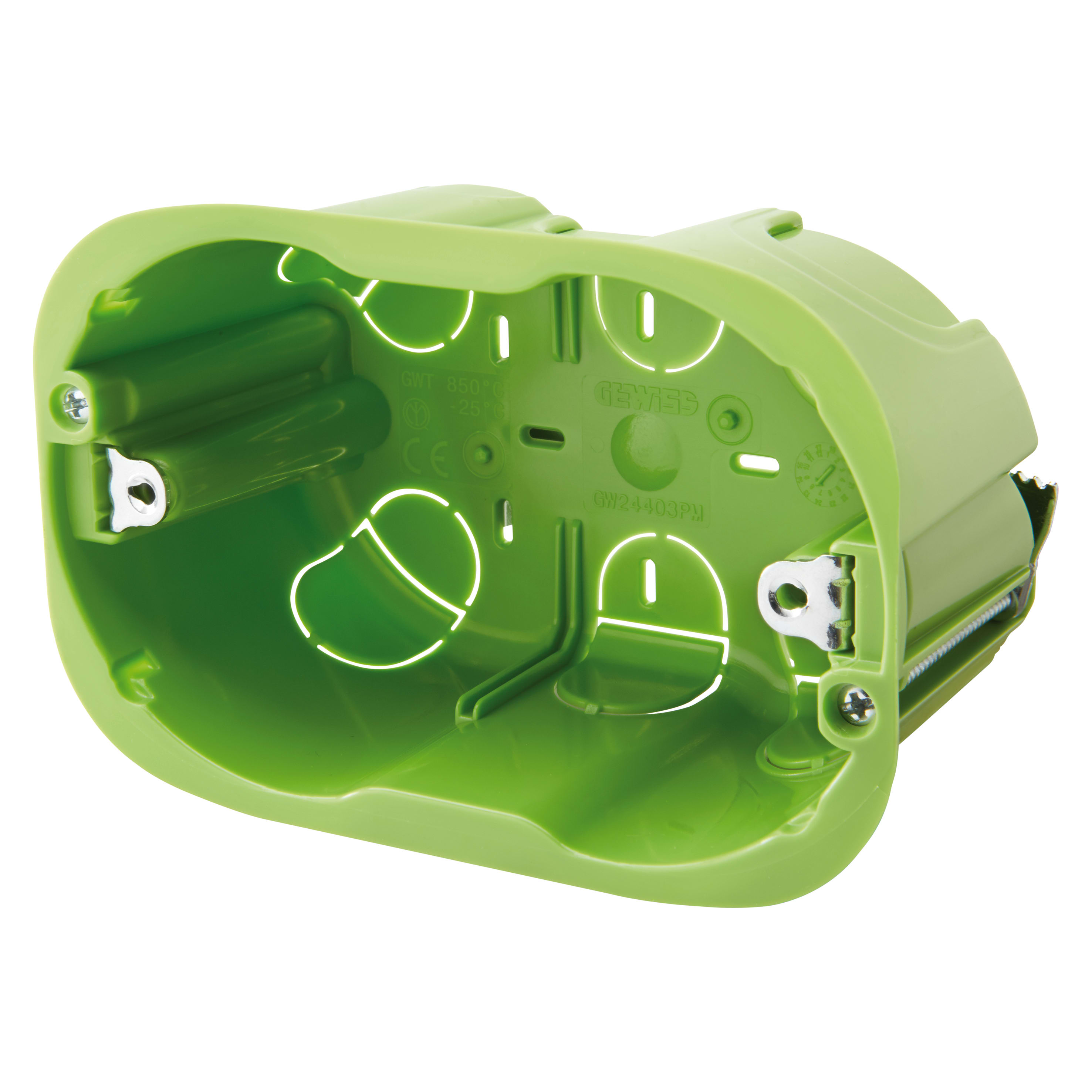 GEWISS - SCATOLA RETTANGOLARE - CON INSERTI DI FISSAGGIO - 3 POSTI - PER PARETI MOBILI - 110x73x50