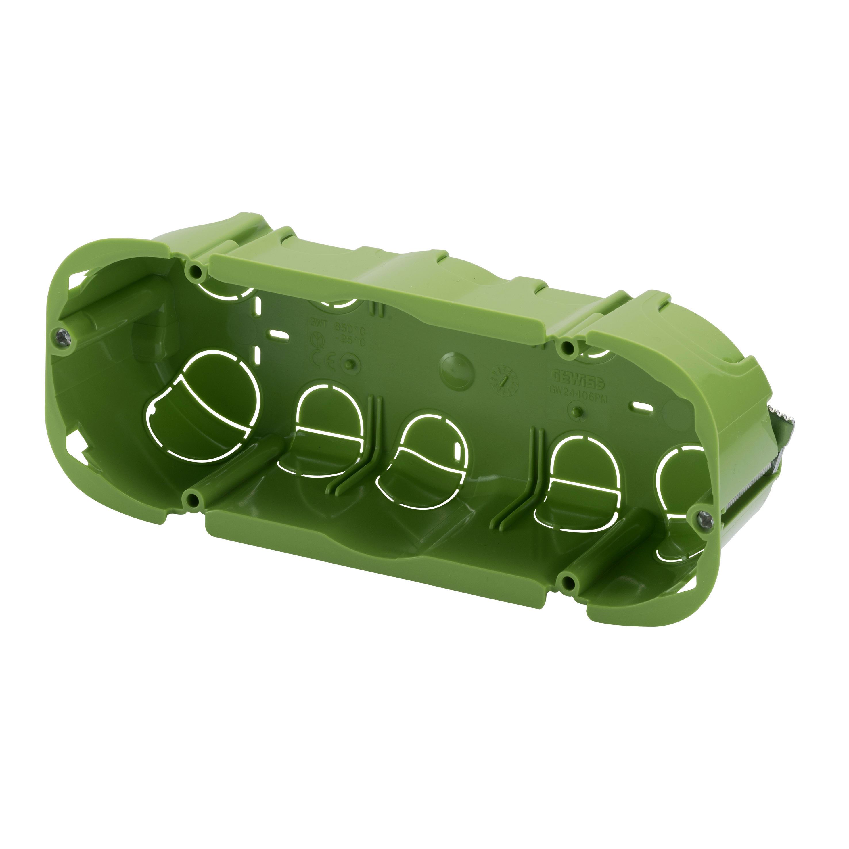 GEWISS - SCATOLA RETTANGOLARE - CON INSERTI DI FISSAGGIO - 6 POSTI - PER PARETI MOBILI - 182x73x50