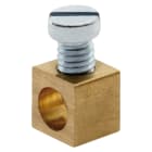 GEWISS - MORSETTO IN OTTONE PER LINEA DI TERRA PASSANTE - 4mm² - FISSAGGIO APRESSIONE