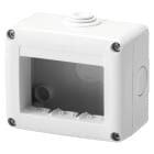 GEWISS - CONTENITORE PER APPARECCHI SYSTEM - PROTETTO - 3 POSTI - GRIGIO RAL 7035 - IP40