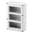 GEWISS - CONTENITORE PER APPARECCHI SYSTEM - VERTICALE PROTETTO - 12 POSTI - MODULO 4x3 - GRIGIO RAL 7035 - IP40