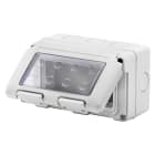 GEWISS - CONTENITORE PER APPARECCHI SYSTEM - STAGNO - 4 POSTI - GRIGIO RAL 7035 - IP55