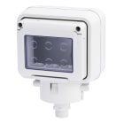 GEWISS - CONTENITORE PER APPARECCHI SYSTEM - STAGNO - 3 POSTI - FISSAGGIO TESTA PALO - GRIGIO RAL 7035 - IP55