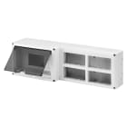 GEWISS - CONTENITORE PROTETTO PER INSTALLAZIONE COMBINATA DIN E SYSTEM - 8 MODULI DIN - 16 MODULI SYSTEM - MODULO 4X4 - IP40 - GRIGIO RAL 7035