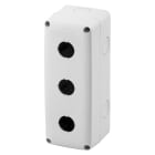GEWISS - CONTENITORE VUOTO PER PULSANTI, COMANDI E SEGNALATORI - 3 POSTI - DIAMETRO 22mm - COPERCHIO GRIGIO RAL 7035 - IP66