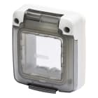 GEWISS - COMBI IN - CALOTTA STAGNA 2 POSTI - SYSTEM - PORTELLA TRASPARENTE FUME' - IP65 - GRIGIO RAL 7035