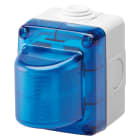 GEWISS - SPIA DI SEGNALAZIONE - 15W - 230V - DIFFUSORE AZZURRO - IP55 - GRIGIO RAL 7035