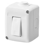 GEWISS - CONTENITORE COMPLETO APPARECCHI SYSTEM PROTETTO - CON PULSANTE UNIPOLARE NA - 10 A - IP40 - GRIGIO RAL 7035
