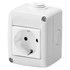 GEWISS - CONTENITORE COMPLETO APPARECCHI SYSTEM PROTETTO - CON PRESA 2+T 16 A - STANDARD TEDESCO - IP40 - GRIGIO RAL 7035