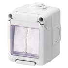 GEWISS - CONTENITORE COMPLETO APPARECCHI SYSTEM STAGNO - CON DEVIATORE+DEVIATORE UNIPOLARE 16AX - IP55 - GRIGIO RAL 7035