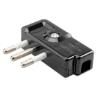GEWISS - SPINA MOBILE - A 90° - STANDARD ITALIANO - 2P+T 10A 250V ac - TIPO SPA11 - ARDESIA