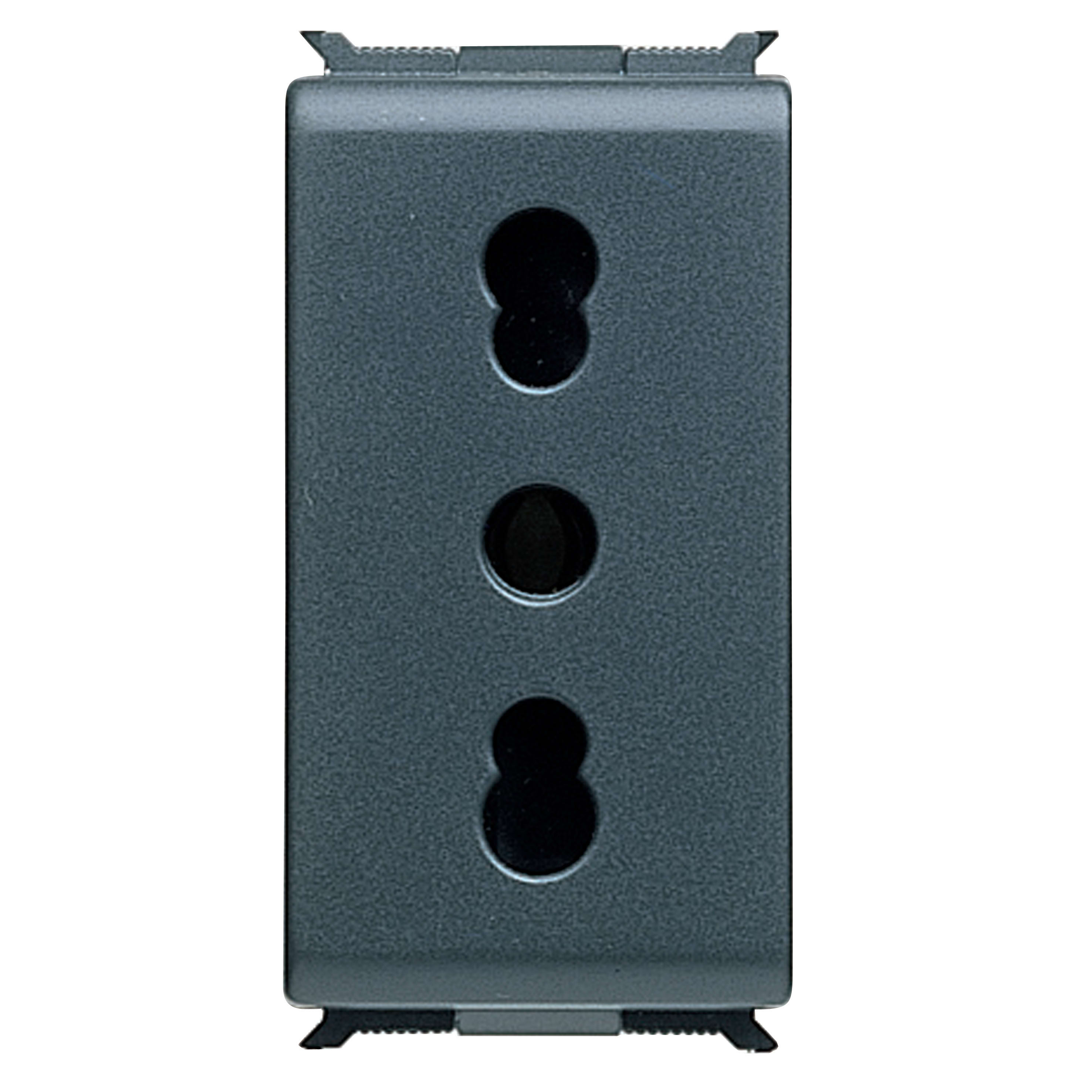 GEWISS - PRESA STANDARD ITALIANO 250V ac - 2P+T 16A BIVALENTE - P17-P11 - 1 MODULO - PLAYBUS