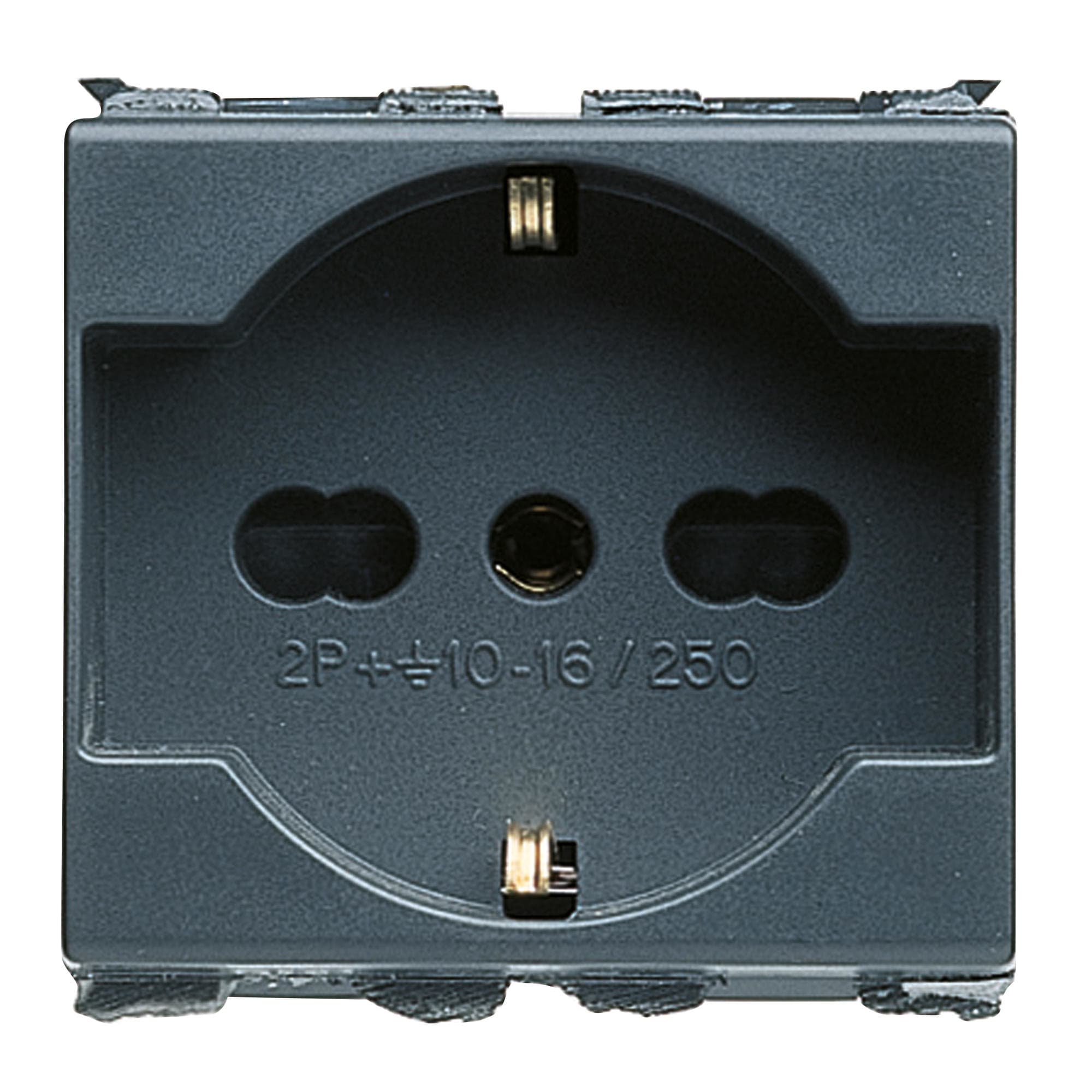 GEWISS - PRESA STANDARD ITALIANO-TEDESCO 250V ac - 2P+T 16A BIVALENTE - P40 - 1 MODULI - PLAYBUS