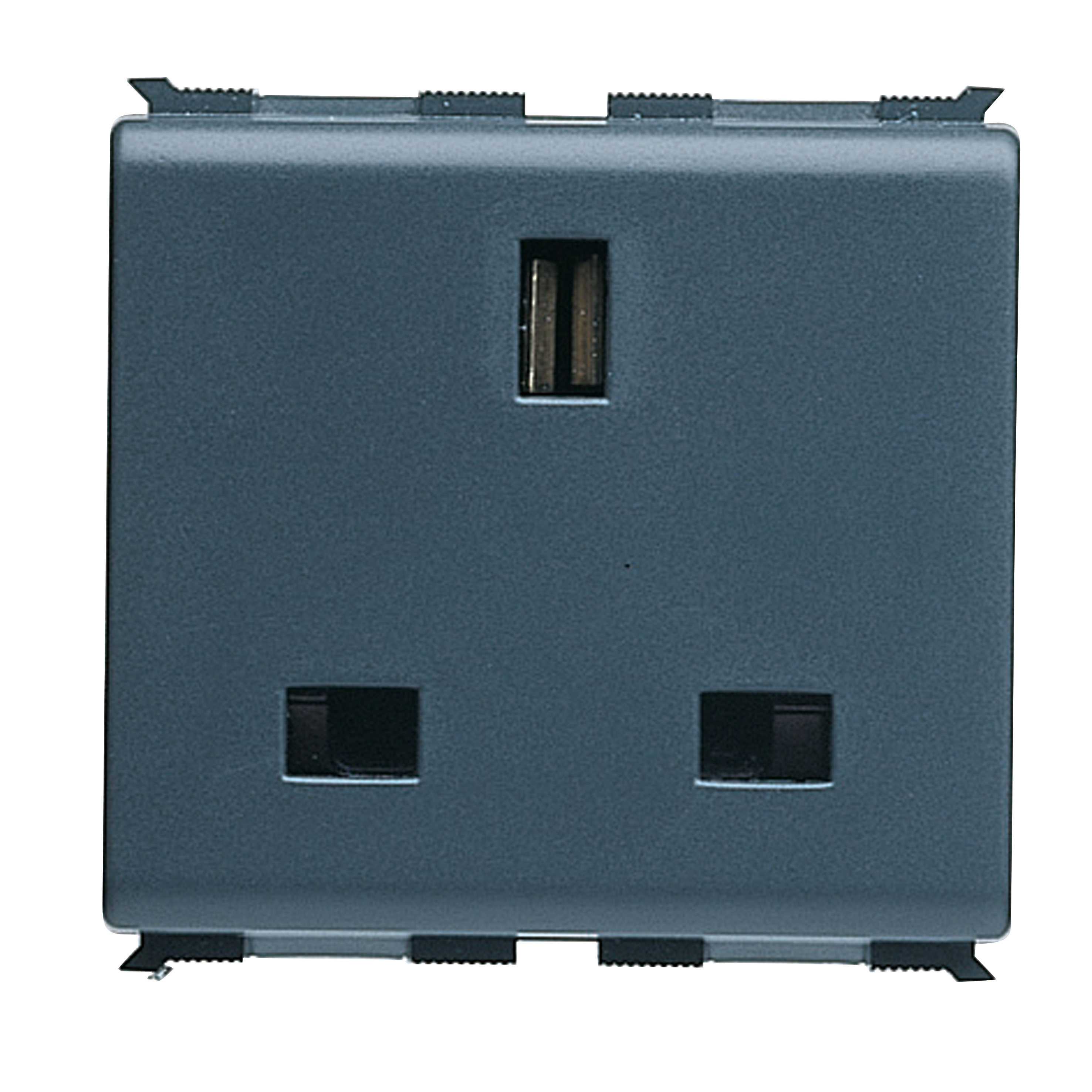 GEWISS - PRESA STANDARD INGLESE 250V ac - 2P+T 13A - 2 MODULI - PLAYBUS