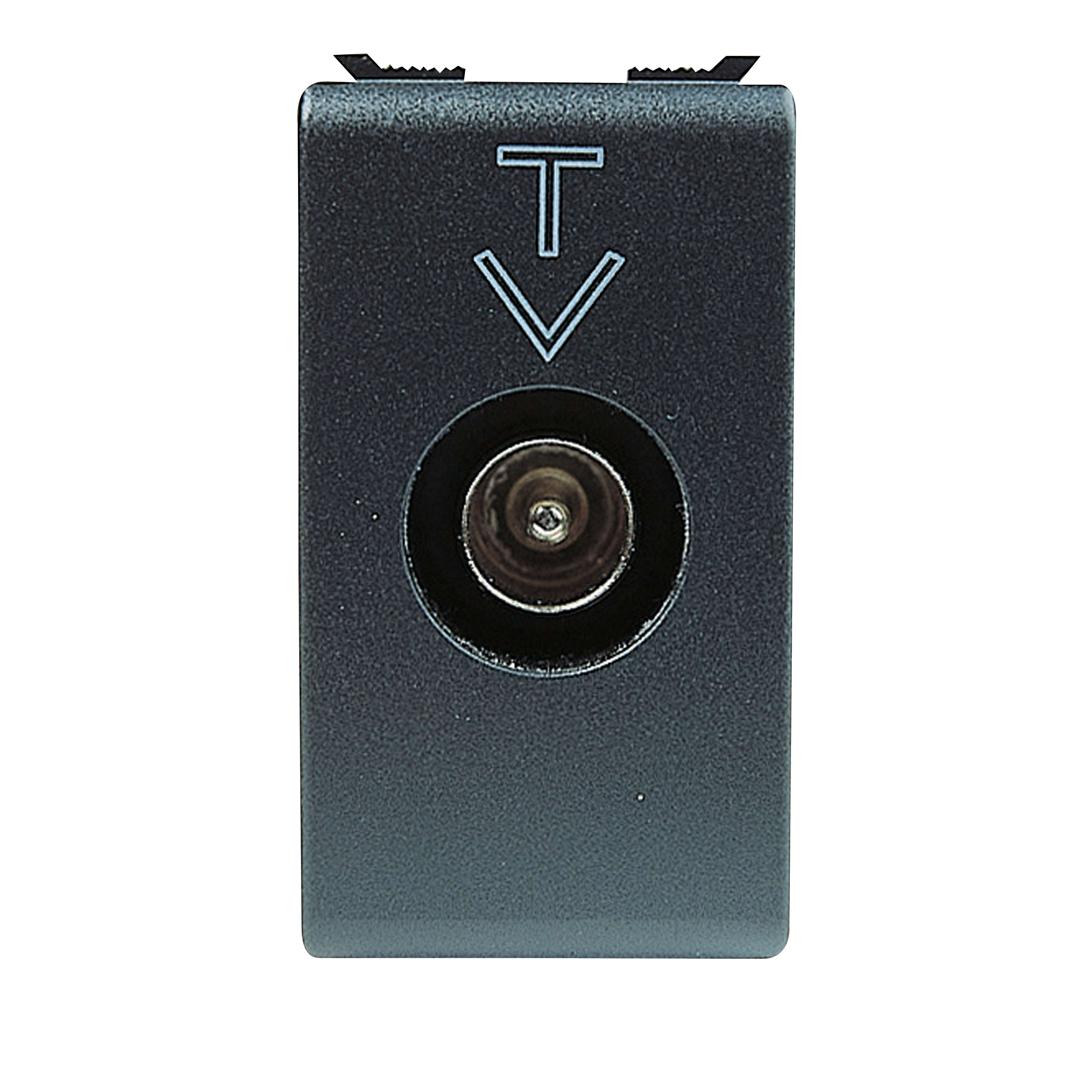 GEWISS - PRESA COASSIALE TV SCHERMATURA CLASSE A - CONNETTORE IEC MASCHIO 9,5mm - PASSANTE 5 dB - 1 MODULO - PLAYBUS