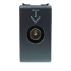 GEWISS - PRESA COASSIALE TV SCHERMATURA CLASSE A - CONNETTORE IEC MASCHIO 9,5mm - PASSANTE 5 dB - 1 MODULO - PLAYBUS
