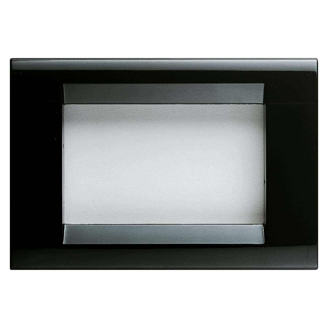 GEWISS - PLACCA PLAYBUS - IN TECNOPOLIMERO - FINITURA LUCIDA - 3 POSTI - NERO TONER - PLAYBUS