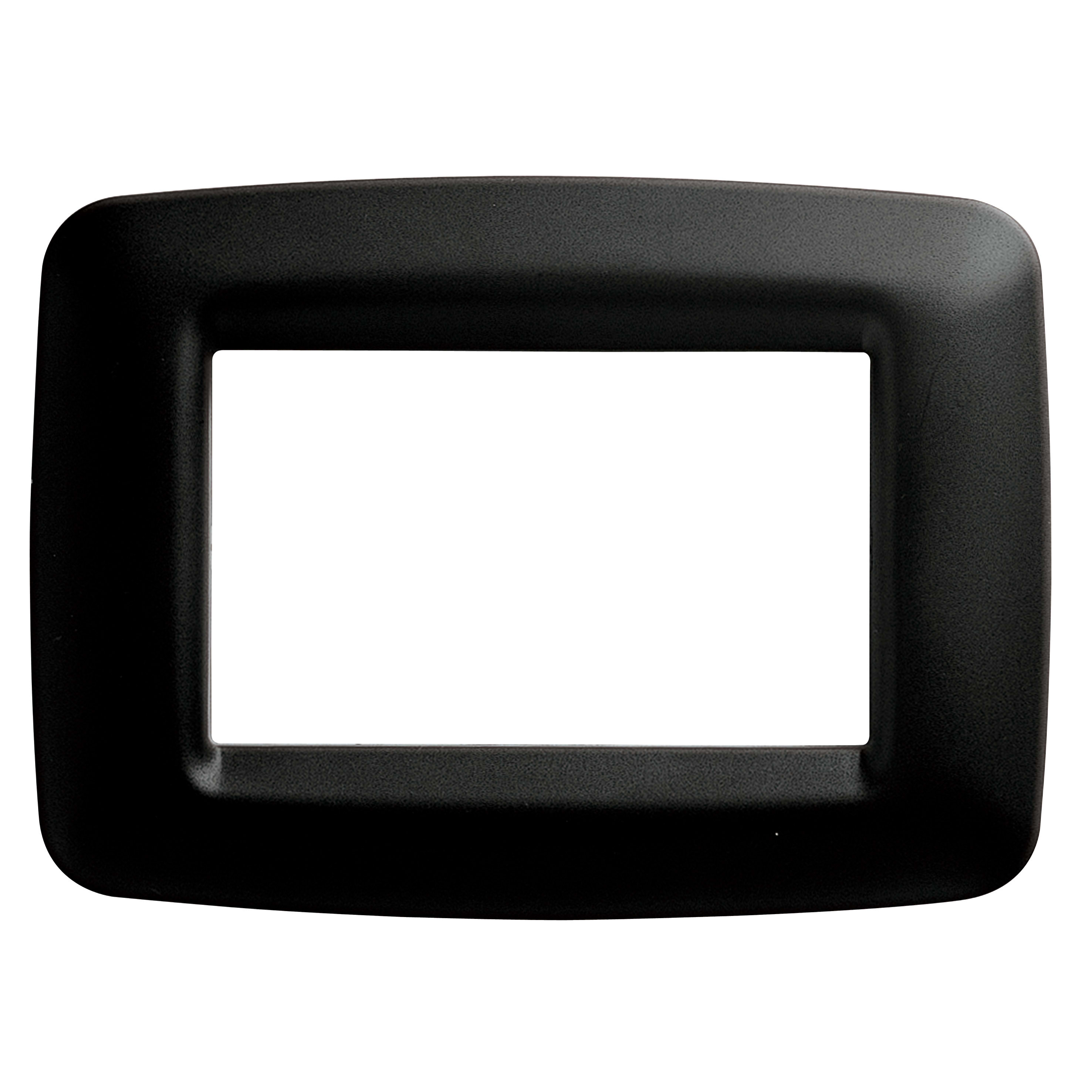 GEWISS - PLACCA PLAYBUS YOUNG - IN TECNOPOLIMERO - FINITURA SATINATA - 3 POSTI - NERO TONER - PLAYBUS