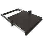 GEWISS - RIPIANO ESTRAIBILE 19" - PROFONDITA' 410MM - 2U - NERO