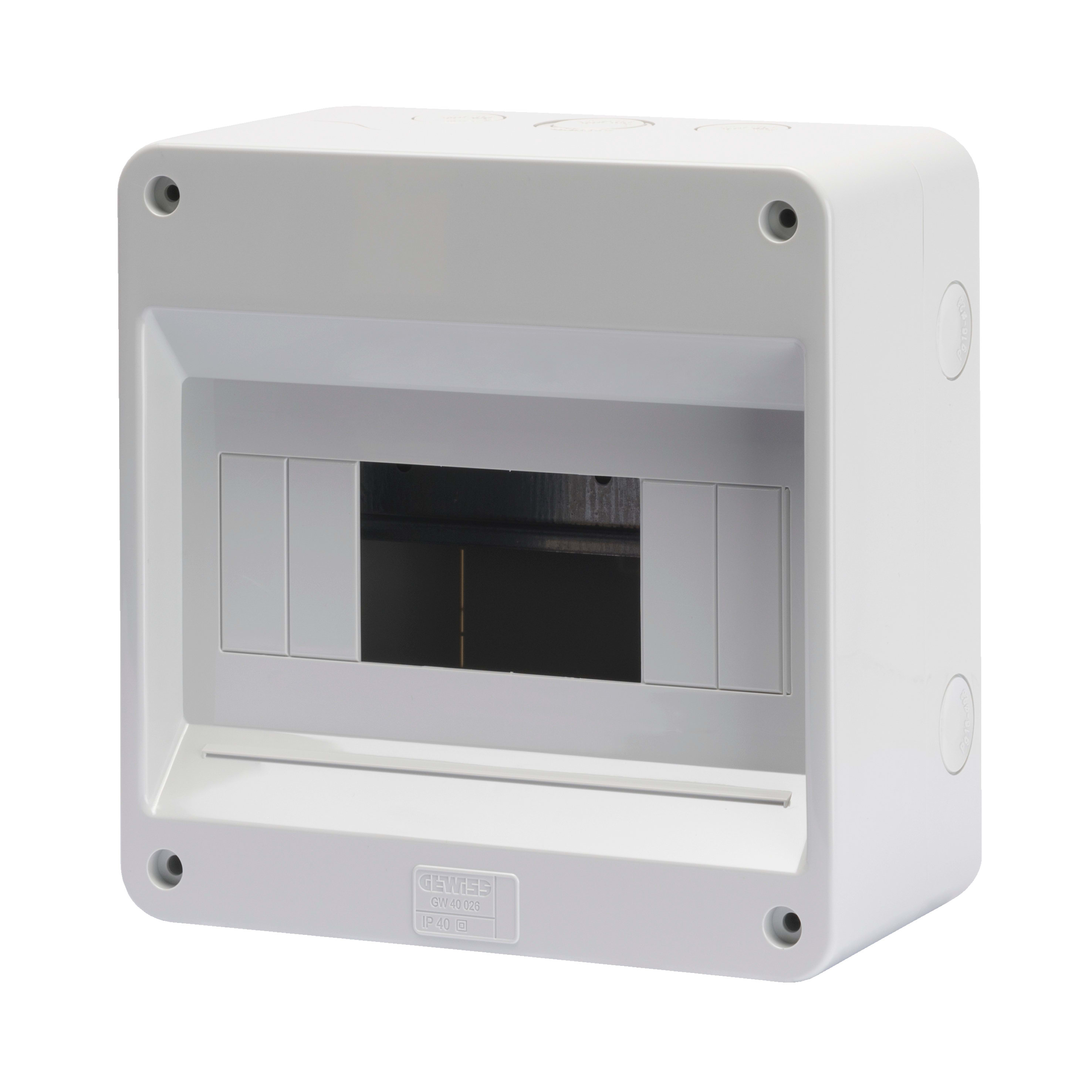 GEWISS - CENTRALINO PREDISPOSTO PER ALLOGGIAMENTO MORSETTIERE CON PARETI CON CENTRINI DI FORATURA - 8 MODULI - IP40