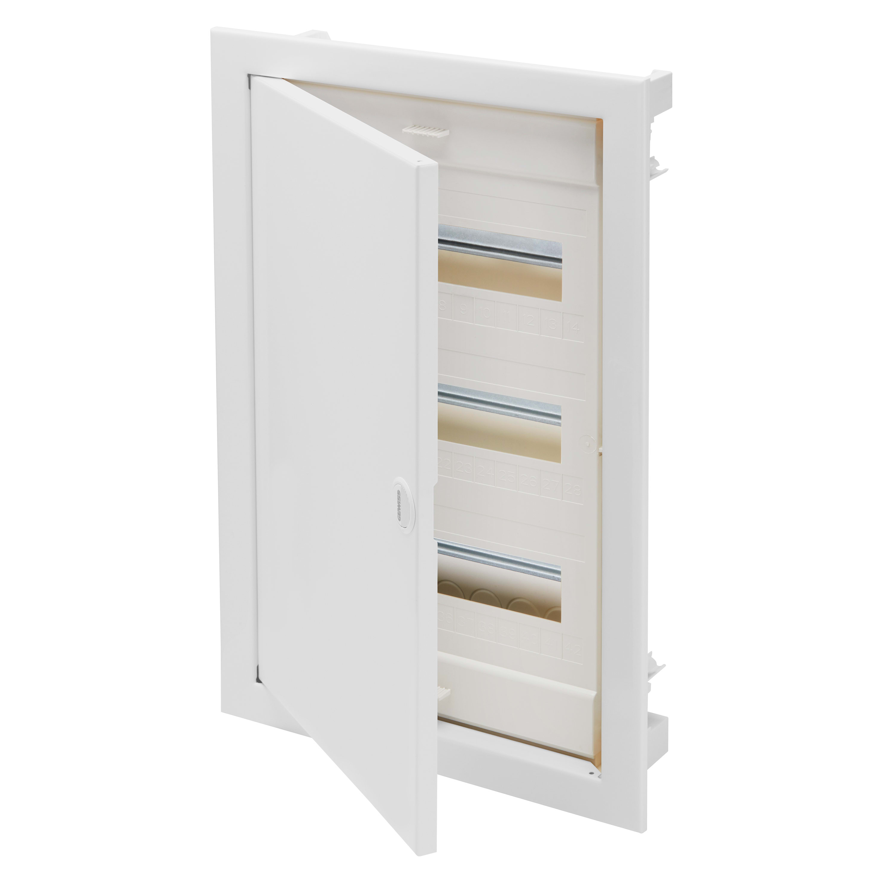 GEWISS - CENTRALINO DA INCASSO 36 MODULI - CON PORTA CIECA E CORNICE IN METALLO - IP40