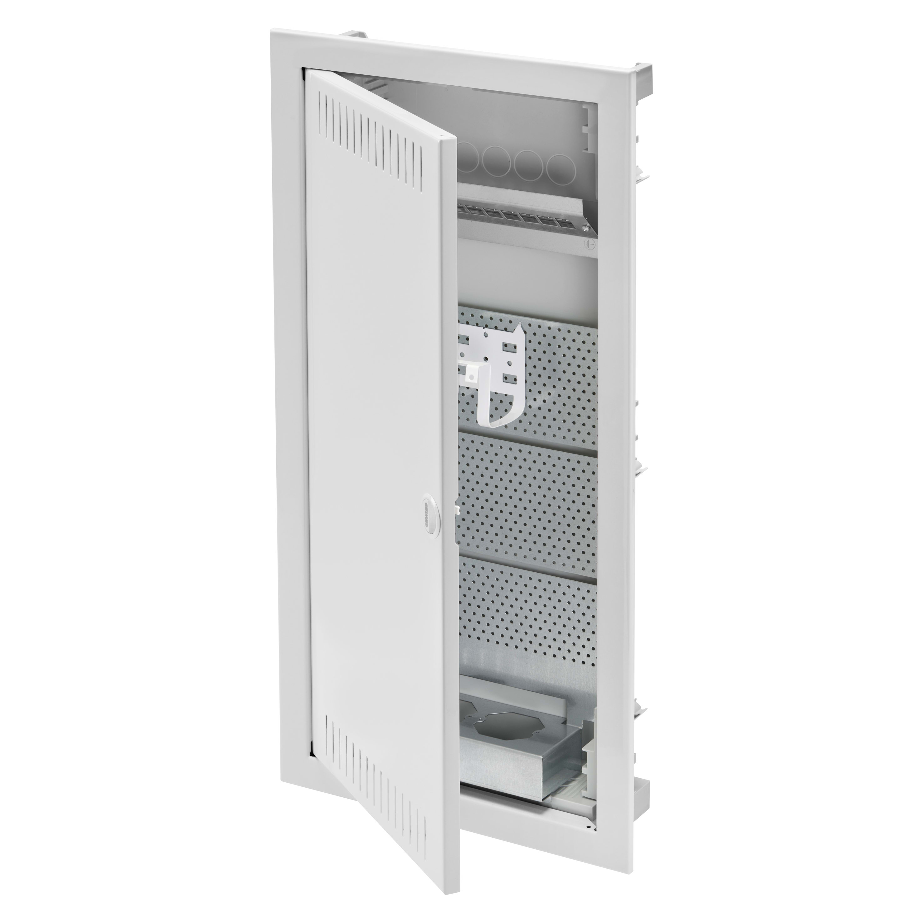 GEWISS - CENTRALINO MULTIMEDIALE DA INCASSO PER PARETI IN CARTONGESSO 48M PORTA IN METALLO