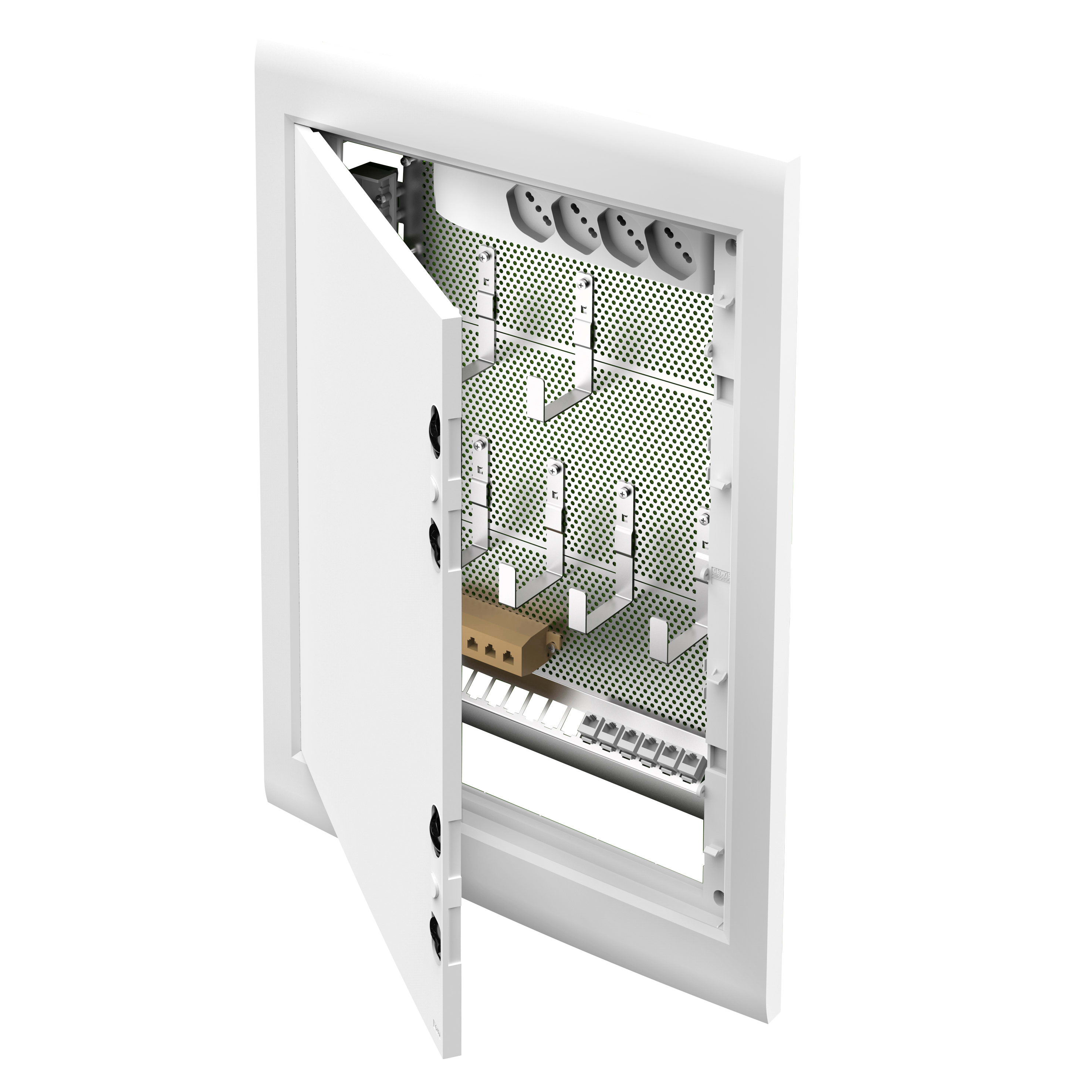 GEWISS - FRONTALE QUADRO DISTRIBUZIONE SEGNALE APPARTAMENTO (QDSA) COMPLETO 54 M