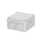 GEWISS - CASSETTA DI DERIVAZIONE CON COPERCHIO BASSO A VITE - IP55 - DIMENSIONI INTERNE 100X100X50 - PARETI CON PASSACAVI - GRIGIO RAL 7035