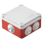 GEWISS - CASSETTA DI DERIVAZIONE CON COPERCHIO BASSO E VITI A 1/4 DI GIRO-IP55-DIMENSIONI INTERNE 100X100X50-PARETI CON PASSACAVI-GWT960ºC-GRIGIO - FONDO ROSSO