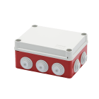 GEWISS - CASSETTA DI DERIVAZIONE CON COPERCHIO BASSO E VITI A 1/4 DI GIRO-IP55-DIMENSIONI INTERNE 150X110X70-PARETI CON PASSACAVI-GWT960ºC-GRIGIO- FONDO ROSSO