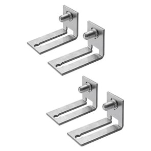GEWISS - SET 4 SQUADRETTE REVERSIBILI PER FISSAGGIO PIASTRE DI FONDO/MONTANTI - FAST   EASY
