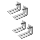 GEWISS - SET 4 SQUADRETTE REVERSIBILI PER FISSAGGIO PIASTRE DI FONDO/MONTANTI - FAST   EASY