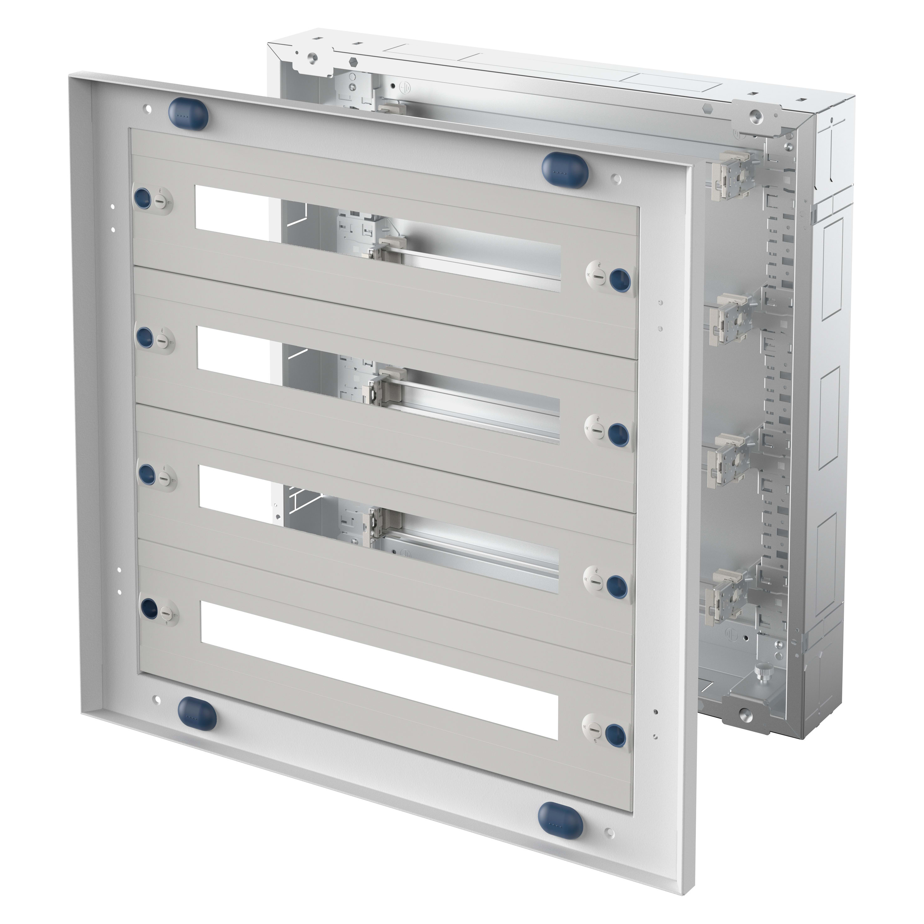 GEWISS - QUADRO CVX 160I - INCASSO - 600x600x105 - 96(24x4) MODULI - IP30 - SENZA PORTA - GRIGIO RAL7035