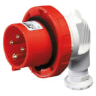 GEWISS - SPINA MOBILE A 90° - IP67 - 3P+T 16A 380-415V 50/60HZ - ROSSO - 6H - CABLAGGIO A VITE