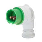 GEWISS - SPINA MOBILE A 90° - IP44 - 2P 16A 20-25V e 40-50V 401-500HZ - VERDE - 11H - CABLAGGIO A VITE