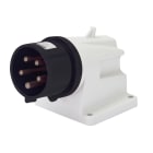 GEWISS - SPINA FISSA DA PARETE A 90° - IP44 - 3P+N+T 32A 480-500V 50/60HZ - NERO - 7H - CABLAGGIO A VITE