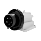 GEWISS - SPINA FISSA DA PARETE A 90° - IP67 - 3P+N+T 32A 480-500V 50/60HZ - NERO - 7H - CABLAGGIO A VITE