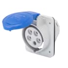GEWISS - PRESA FISSA DA INCASSO A 10° HP - IP44/IP54 - 3P+N+T 16A 200-250V 50/60HZ - BLU - 9H - CABLAGGIO A VITE