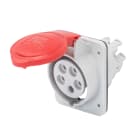 GEWISS - PRESA FISSA DA INCASSO A 10° HP - IP44/IP54 - 3P+T 32A 380-415V 50/60HZ - ROSSO - 6H - CABLAGGIO RAPIDO