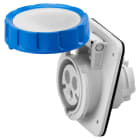 GEWISS - PRESA FISSA DA INCASSO A 10° HP - IP66/IP67 - 2P+T 16A 200-250V 50/60HZ - BLU - 6H - CABLAGGIO A VITE